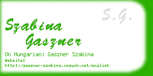 szabina gaszner business card